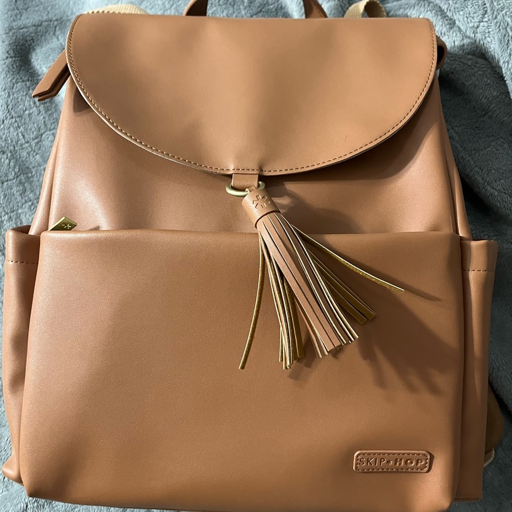 Skip Hop Tan Diaper Backpack